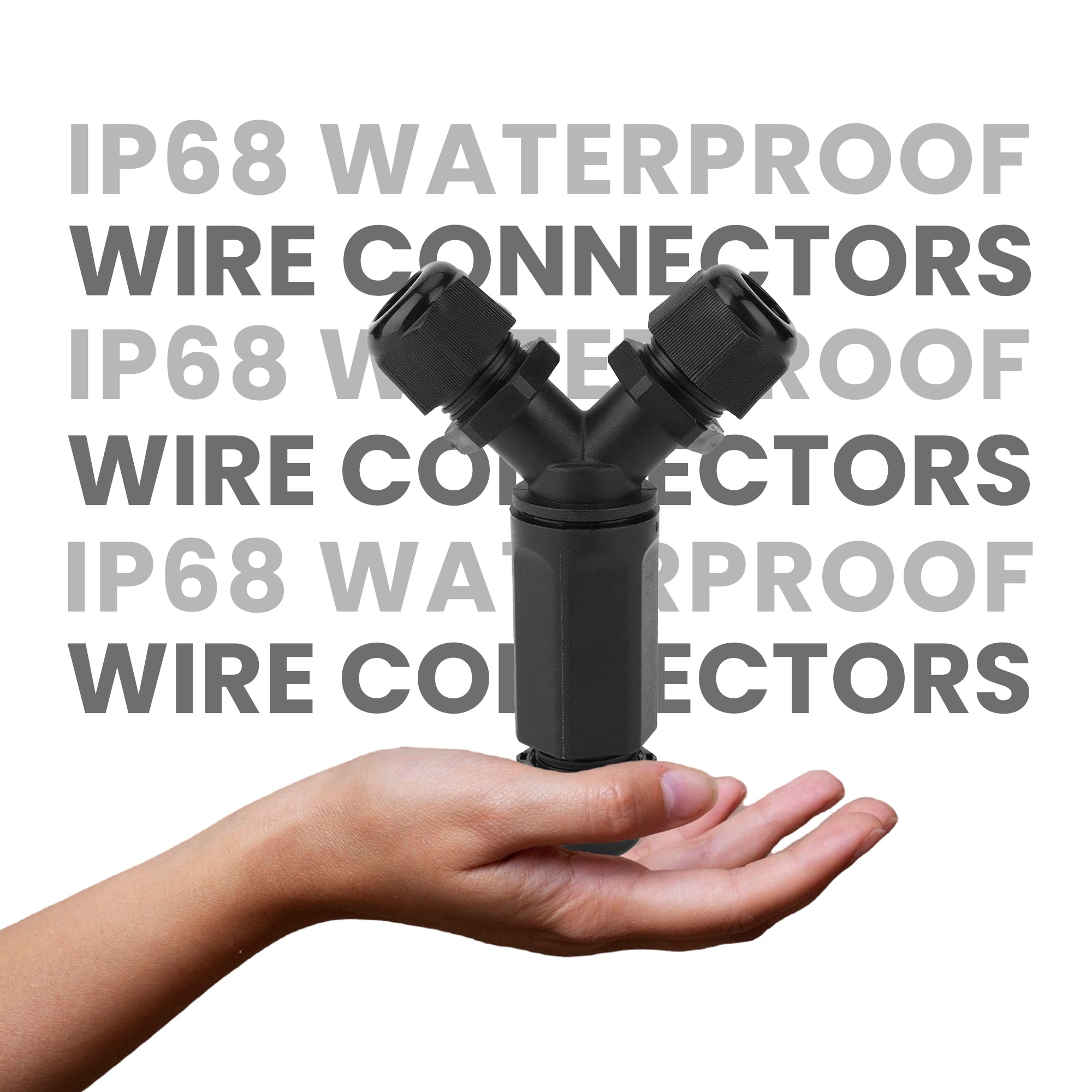 Y-Shape IP68 Waterproof Cable Connector Outdoor Electrical Junction Box