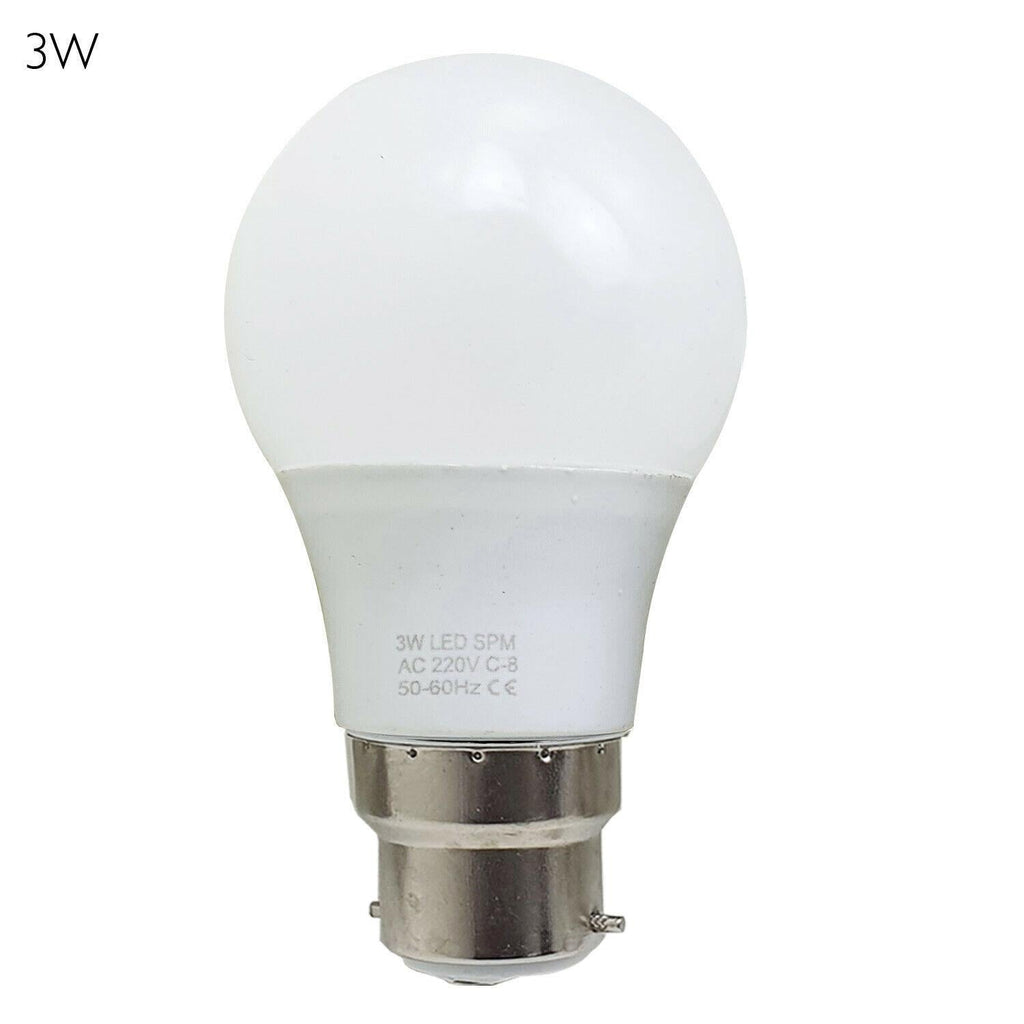 3-Pack LED GLS A60 B22 Bayonet Light Bulbs Cool White Energy Efficient