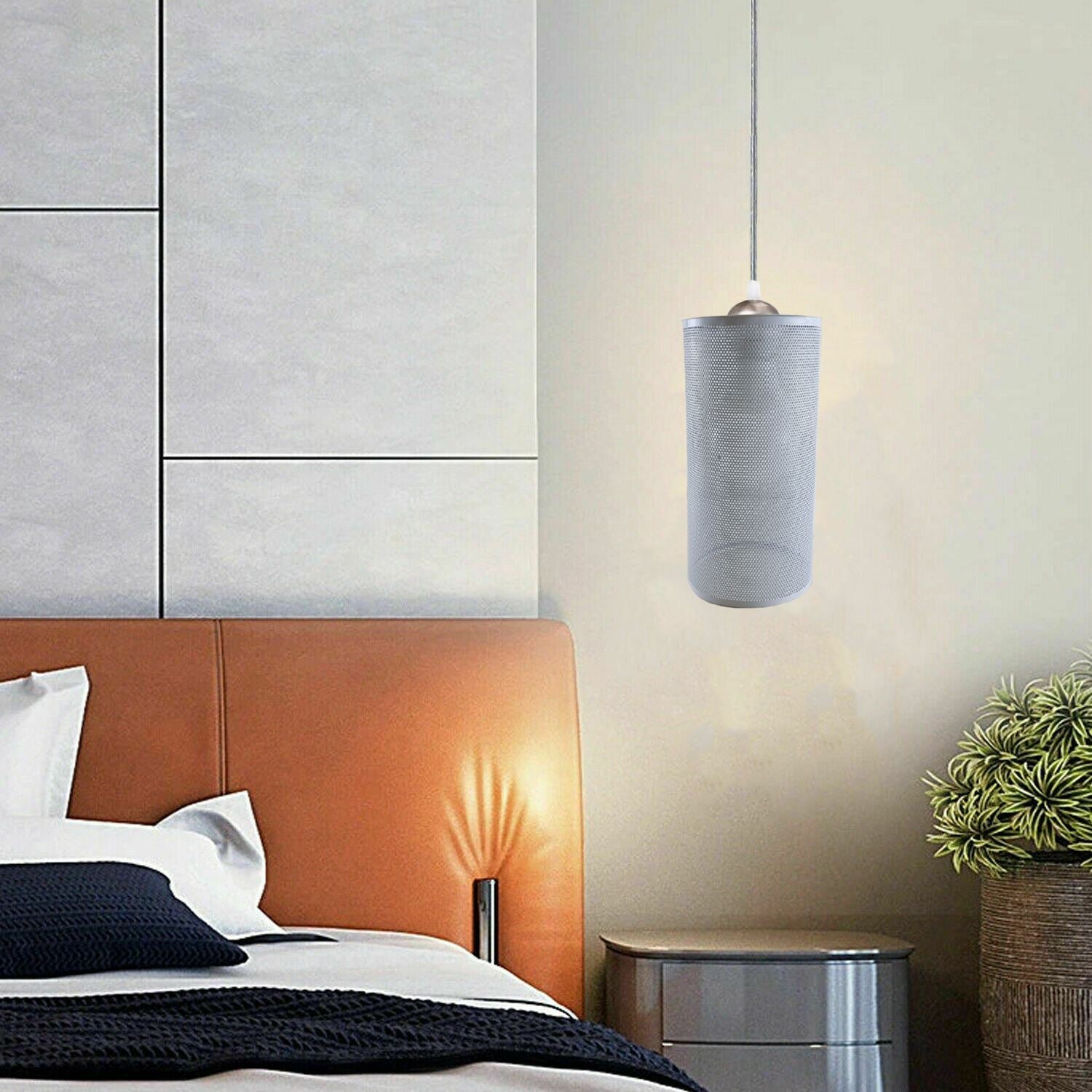 Living Room Pendant Light – Adjustable Metal Wire Cage Ceiling Lamp ~5801