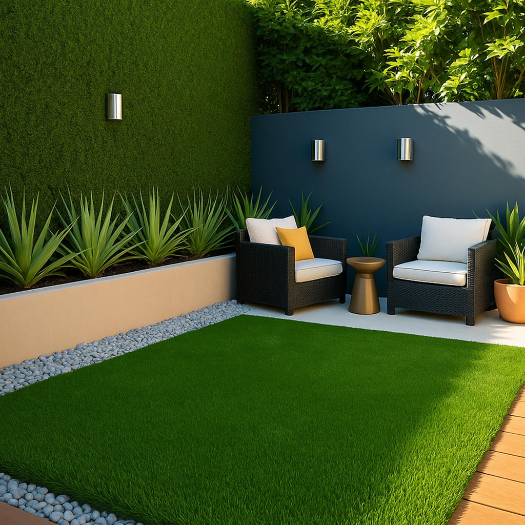 Premium Artificial Grass Interlocking Tiles 12x12 Inch UV-Resistant Outdoor Turf
