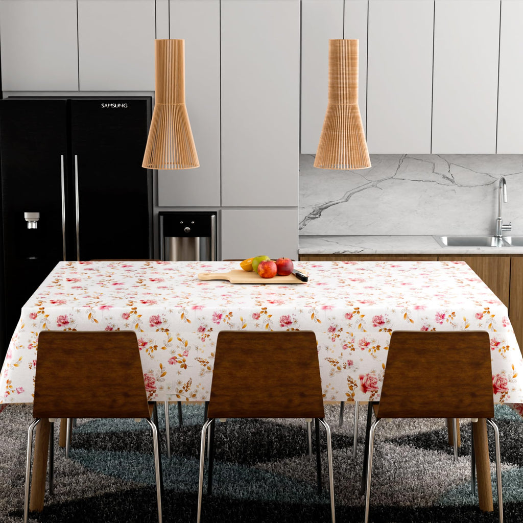 Durable Rectangular Polyester Fabric Tablecloth: Washable, Oil-Proof, Stain-Resistant Table Cover