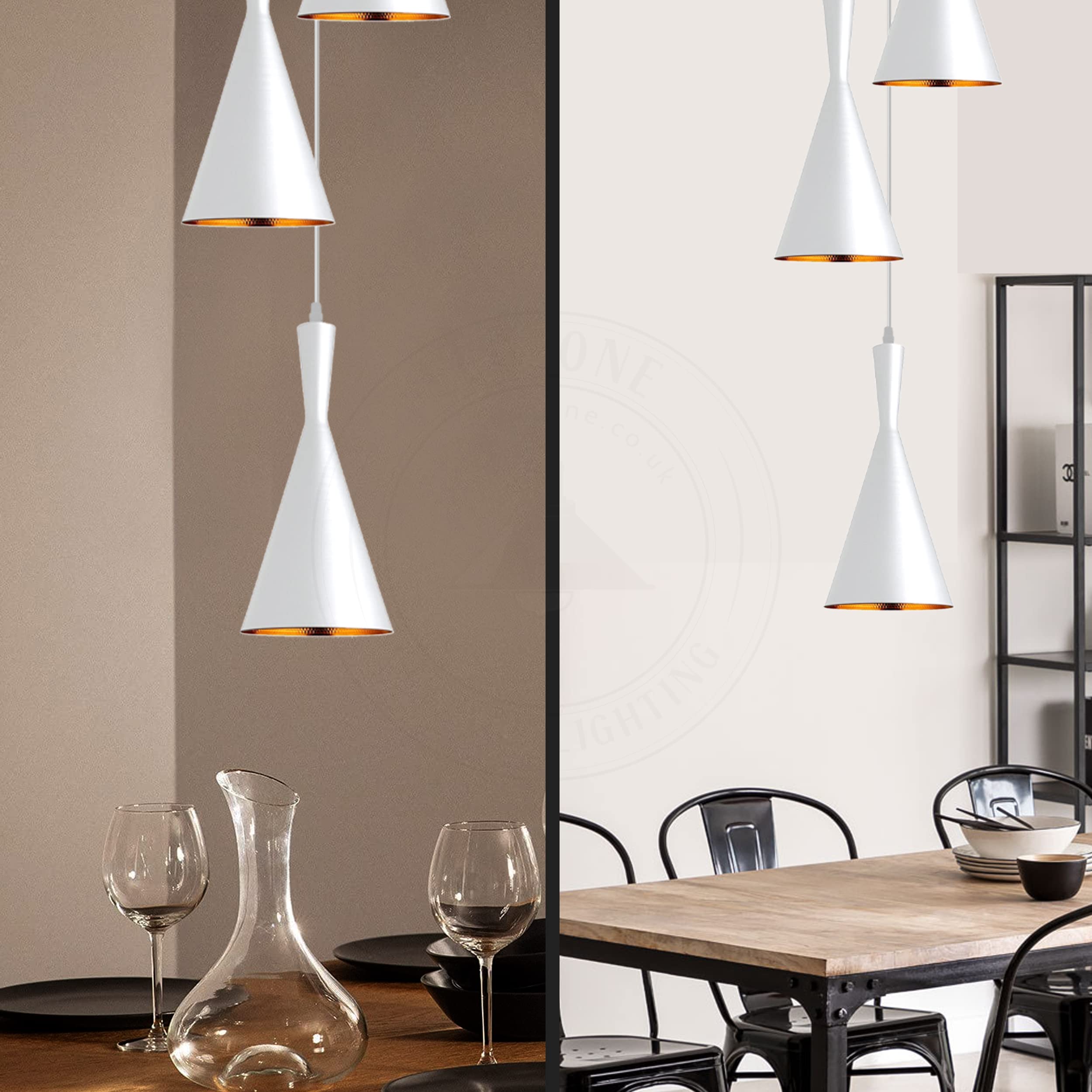 Industrial Metal 3 Head Ceiling Lamp Fixture ~6317