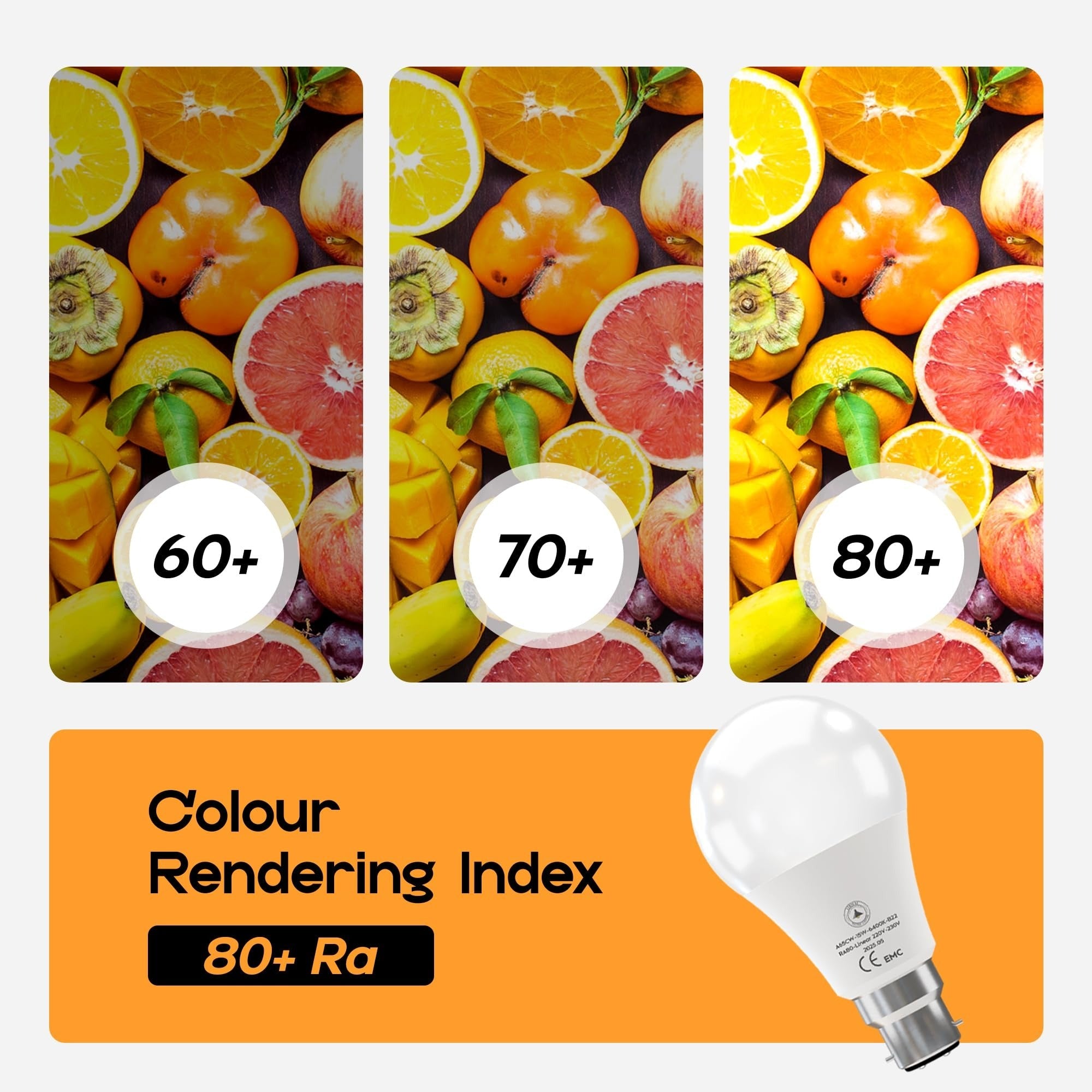 LED Light Bulb B22 A65 15W Cool White ~6262