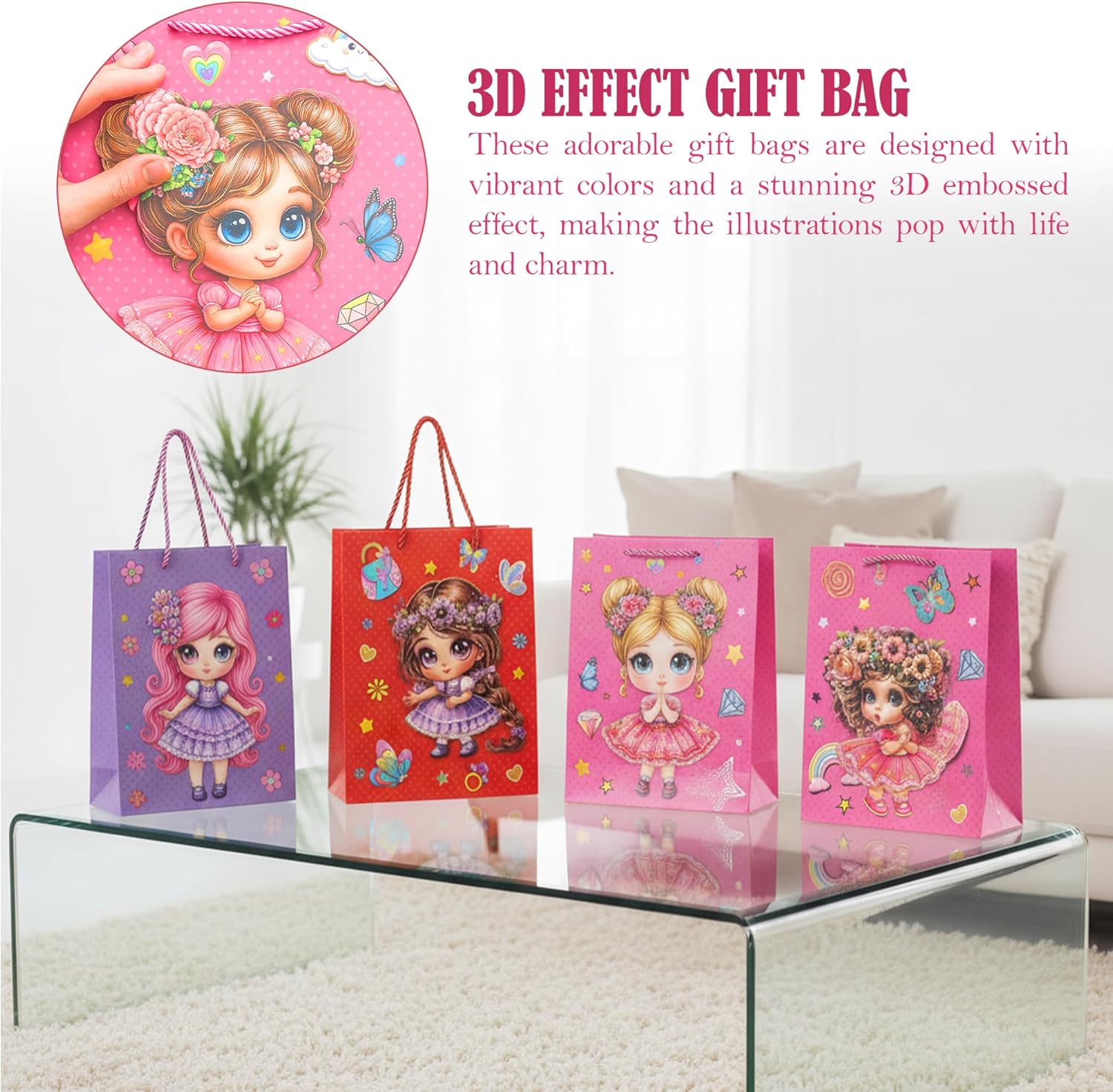 12 Pack Elegant Matte Gift Bags with Handles for Assorted Presents