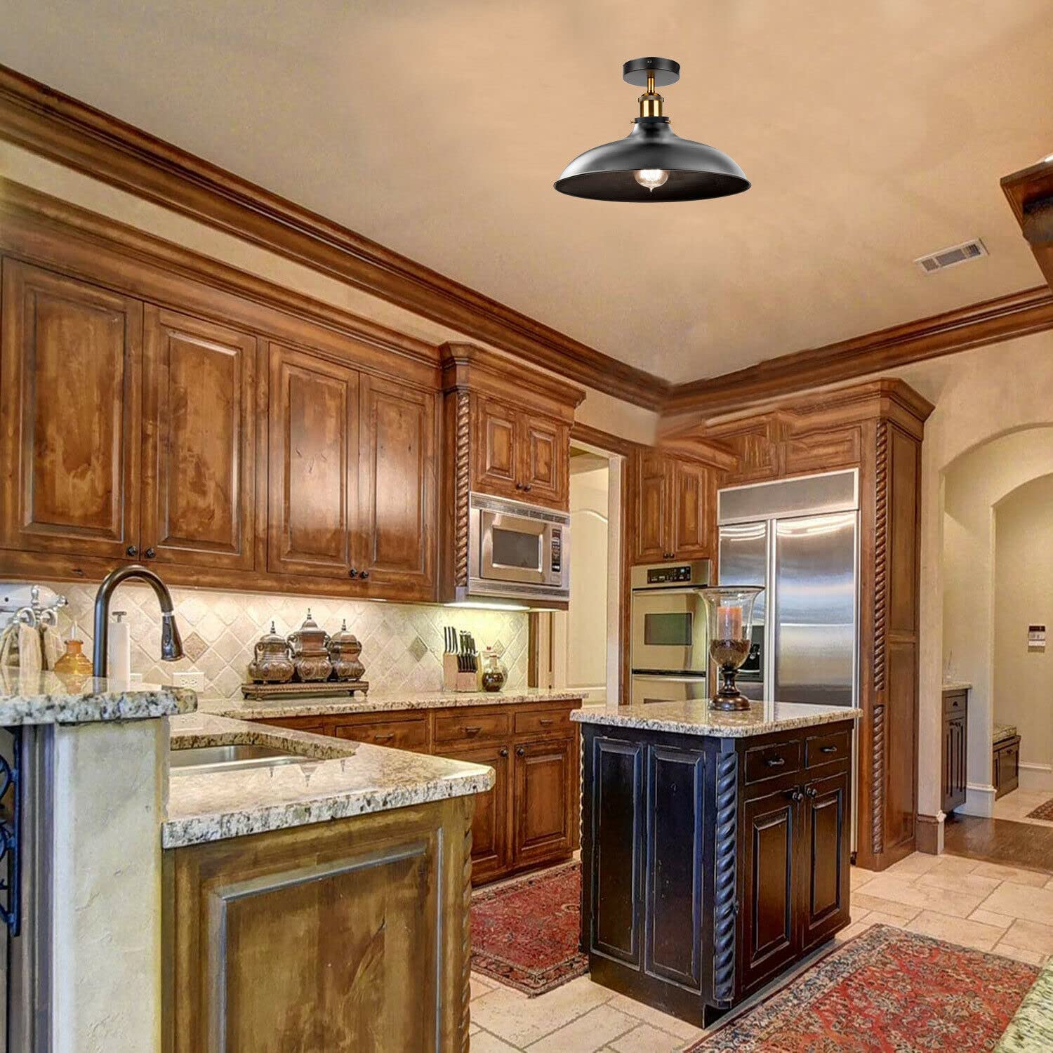 Industrial Style LED Ceiling Light Fixture