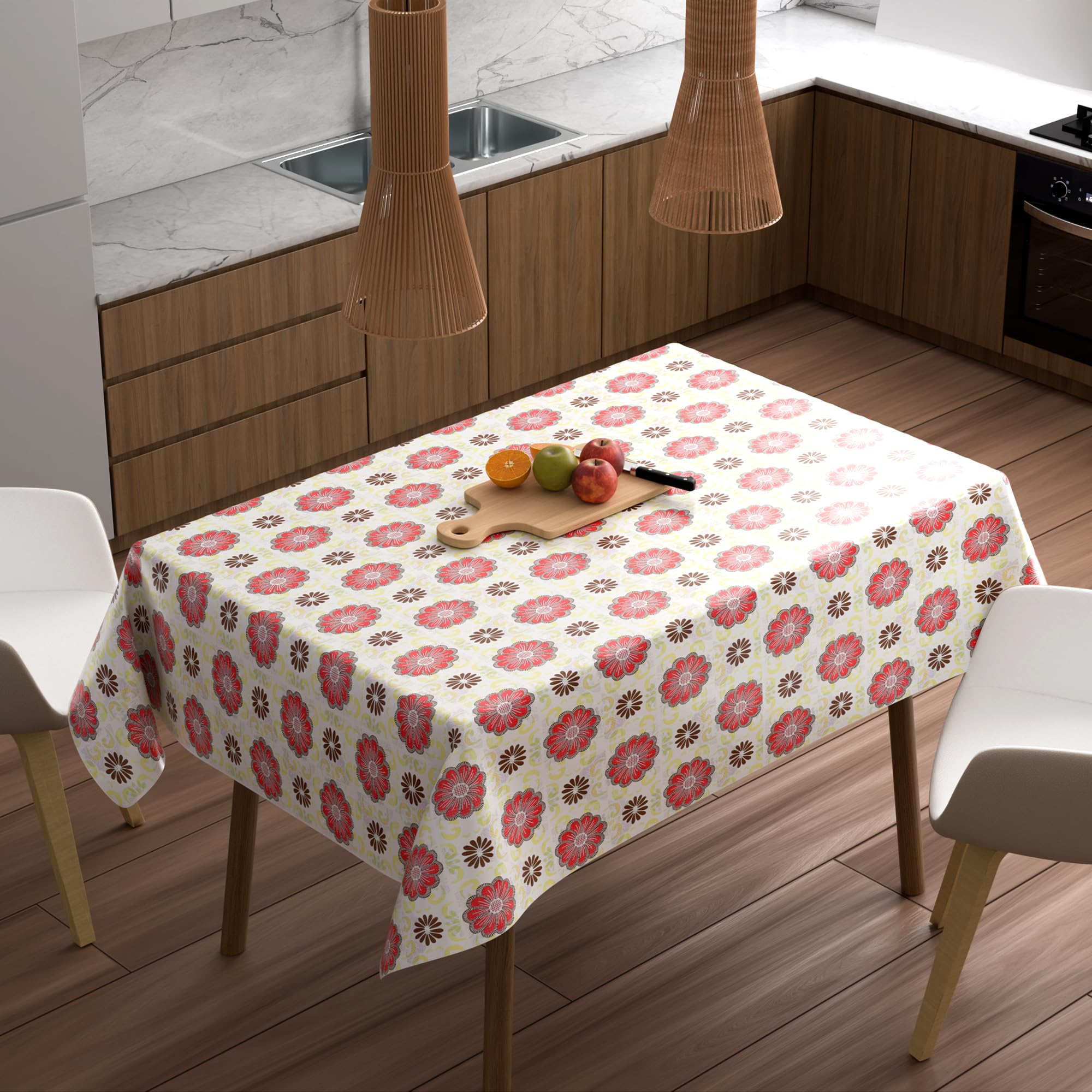 Durable Rectangular Polyester Fabric Tablecloth: Washable, Oil-Proof, Stain-Resistant Table Cover