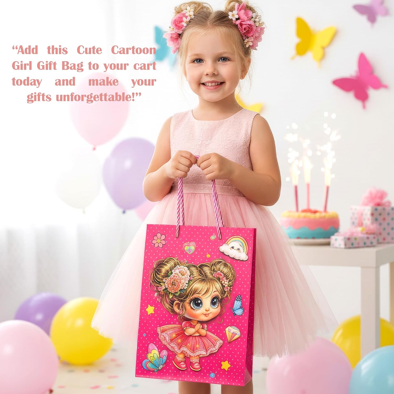 12 Pack Elegant Matte Gift Bags with Handles for Assorted Presents