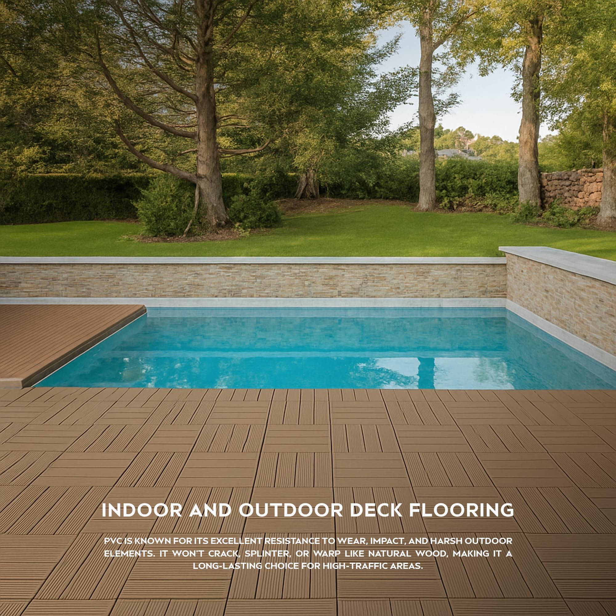 Decking Tiles Light 30cm x 30cm ~6362