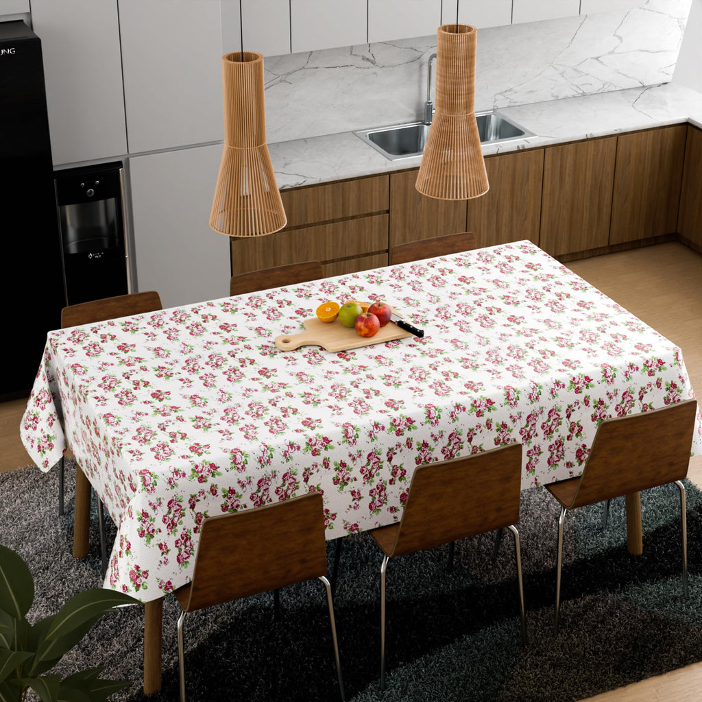 Durable Rectangular Polyester Fabric Tablecloth: Washable, Oil-Proof, Stain-Resistant Table Cover