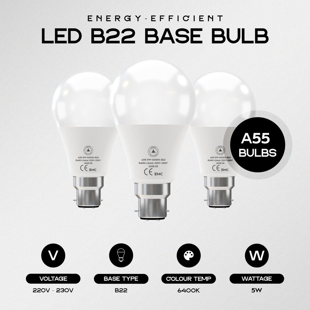 5W B22 Bayonet Bulb Globe Cool White LED light Bulb~6261