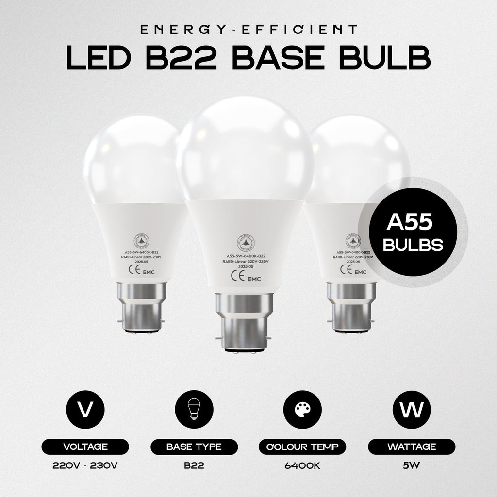 5W B22 Bayonet Bulb Globe Cool White LED light Bulb~6261