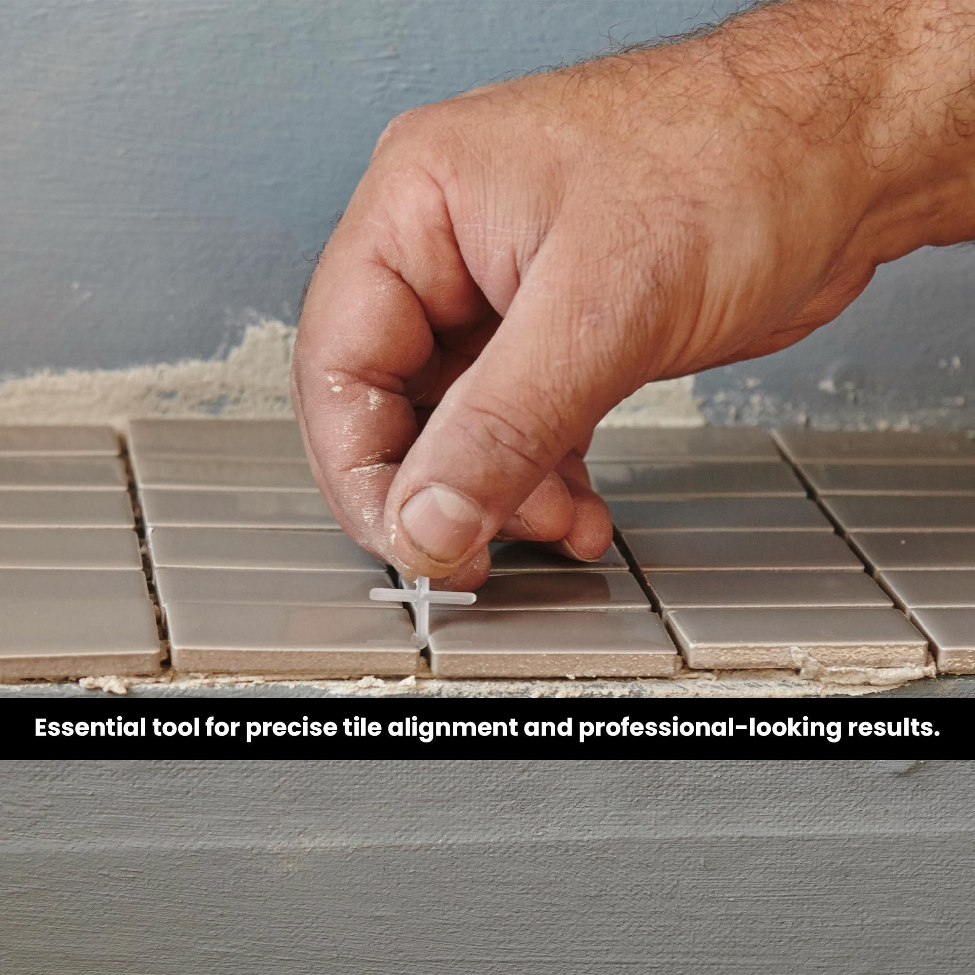 200 Slab Tile Spacers Plastic Cross Shaped ~6243