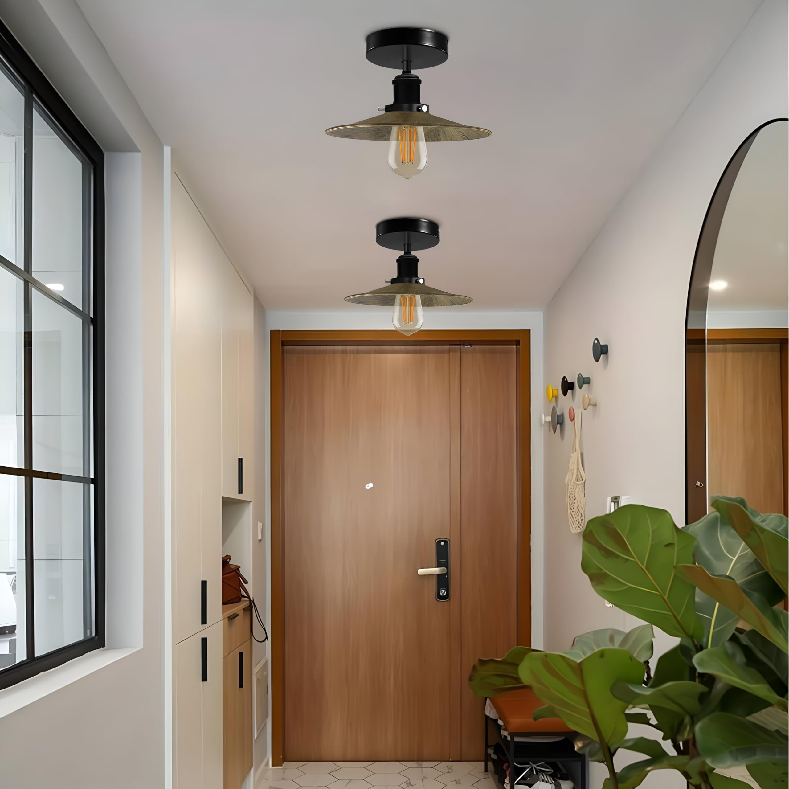 Modern Semi-Flush Mount Industrial Ceiling Light - 6267