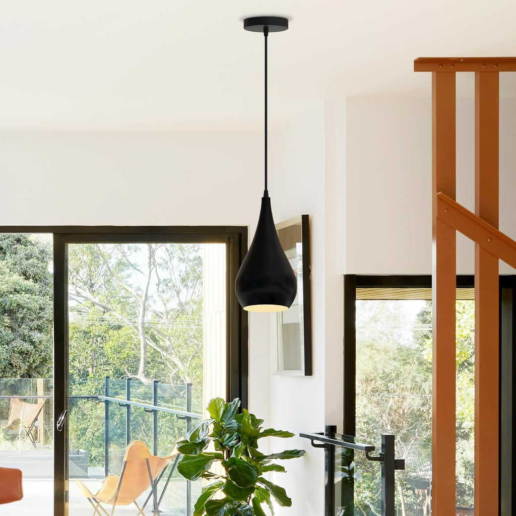 Modern Black E27 Vintage Industrial Pendant Ceiling Light Fixture