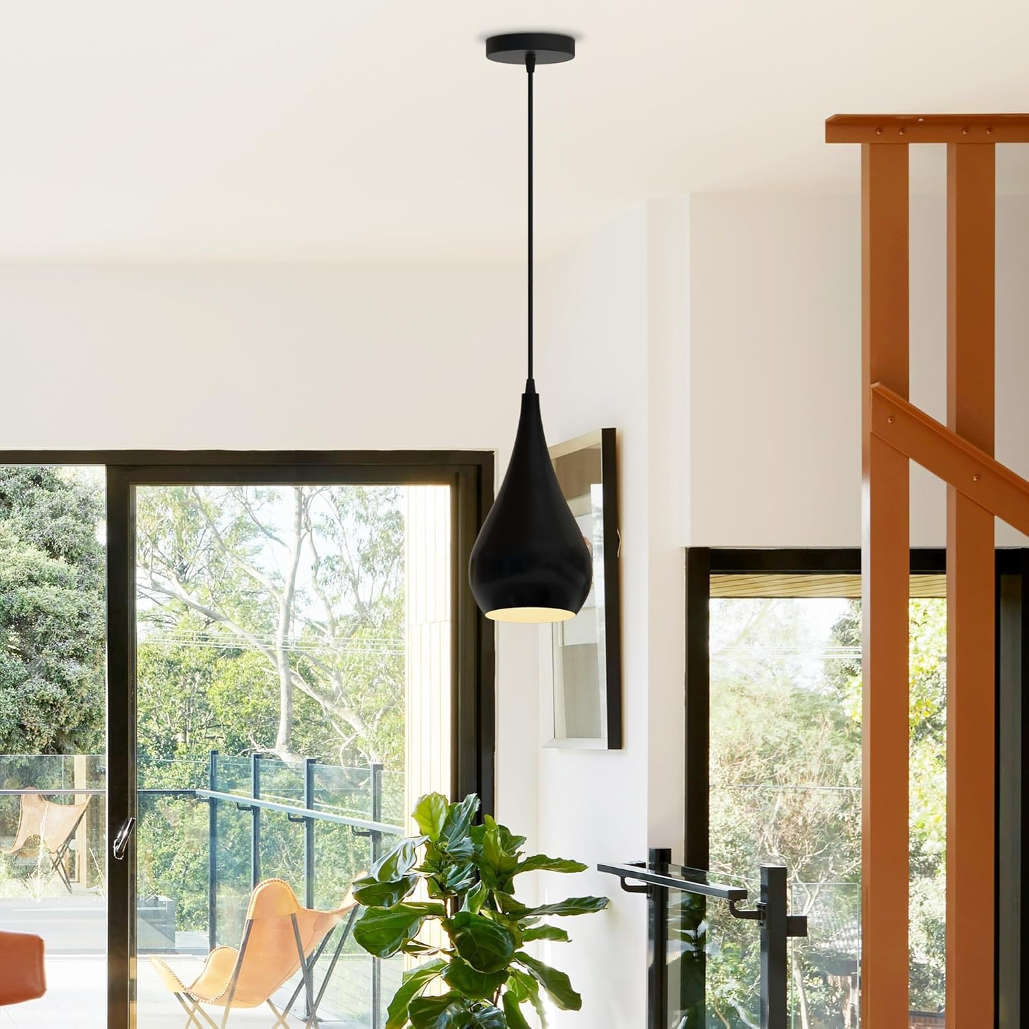 Modern Black E27 Vintage Industrial Pendant Ceiling Light Fixture