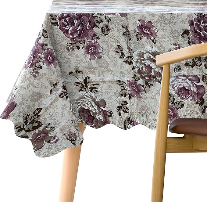 Modern Rectangular Printed Polyester Tablecloth for Dining & Decor, 59x43 Inches