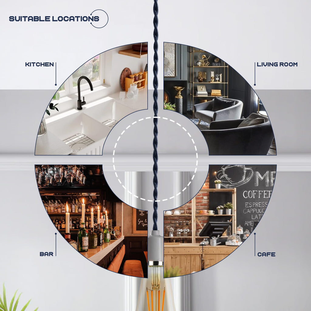 Electrical Cable 3 Core Braided Cord