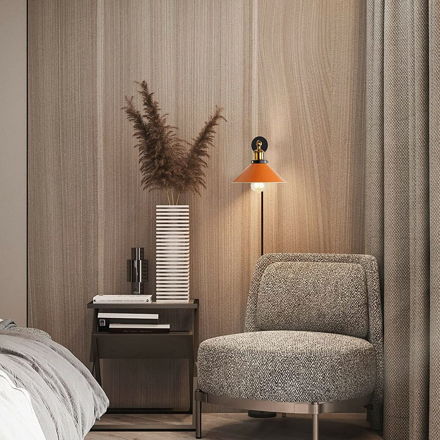 Industrial Indoor Plug in Wall Light with Dimmer ~6332