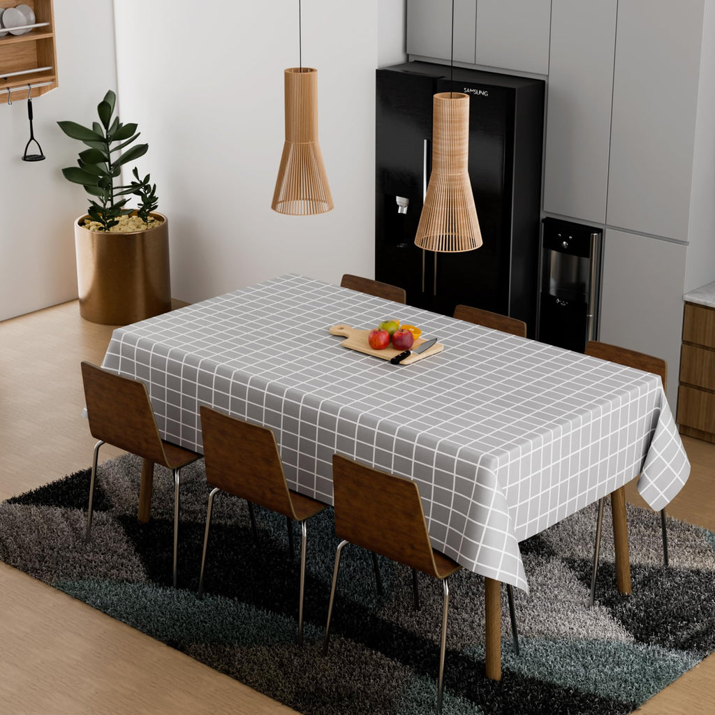 Durable Rectangular Polyester Fabric Tablecloth: Washable, Oil-Proof, Stain-Resistant Table Cover