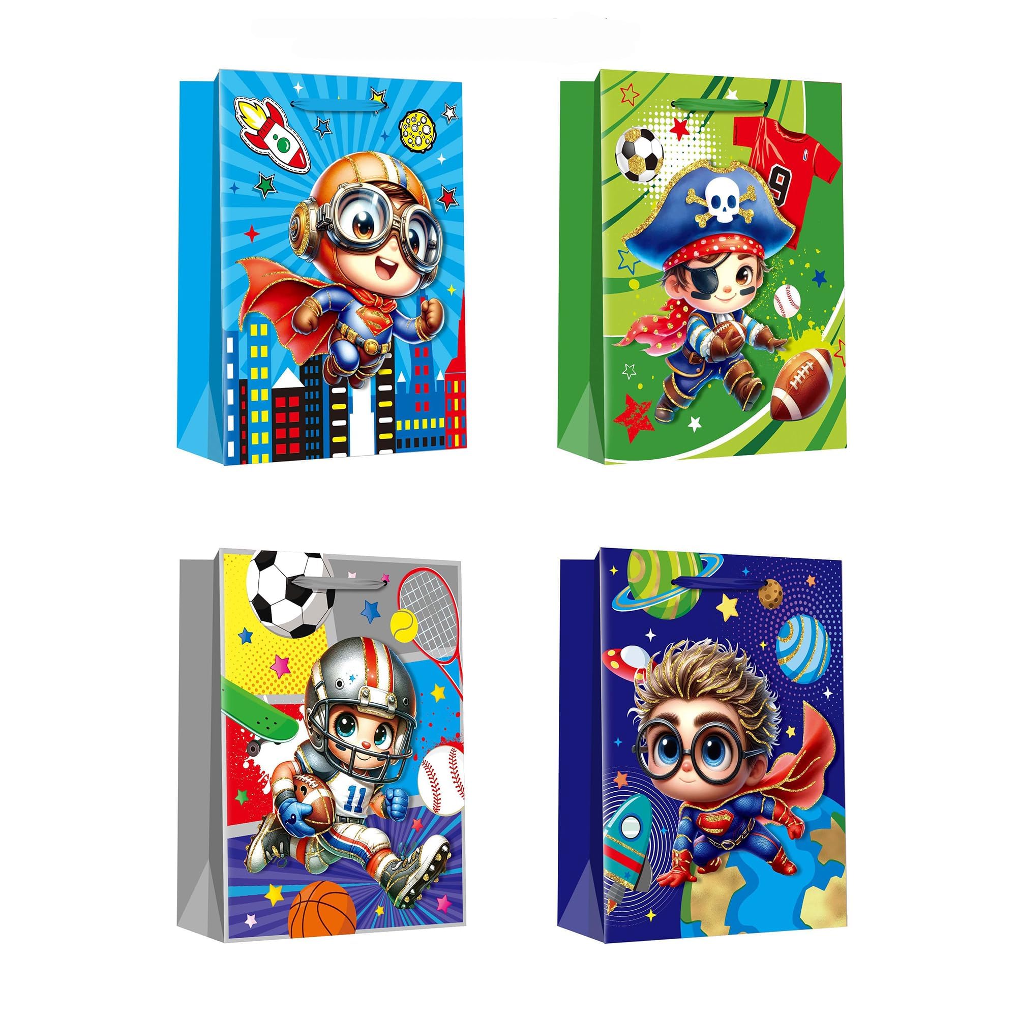 Gift Bags with Handles and Assorted Designs~6300