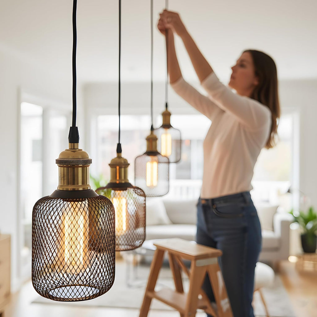 5W Deco Glow Dimmable LED Bulb, Vintage Edison Style, Black Metal Cage Filament