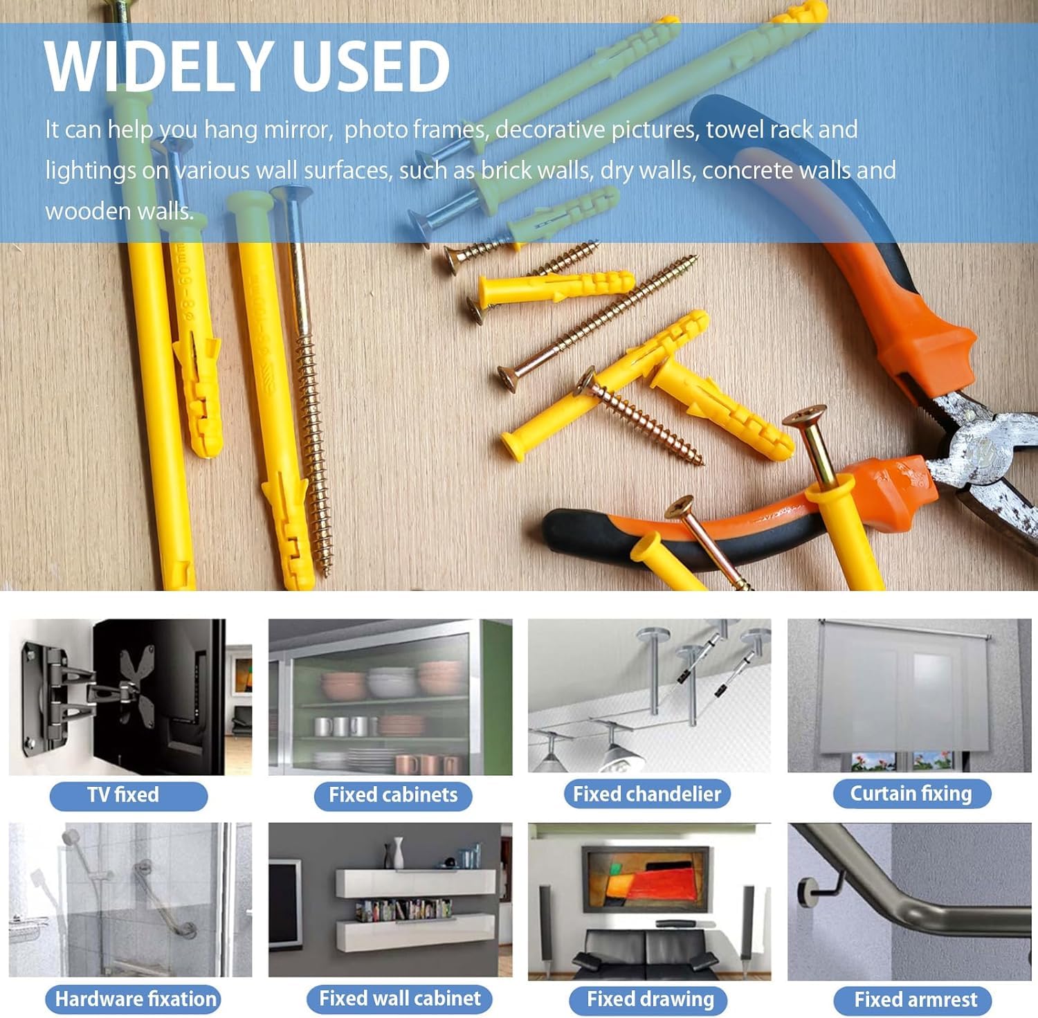 Masonry Fixing Set with Screws and Anchors ~6301