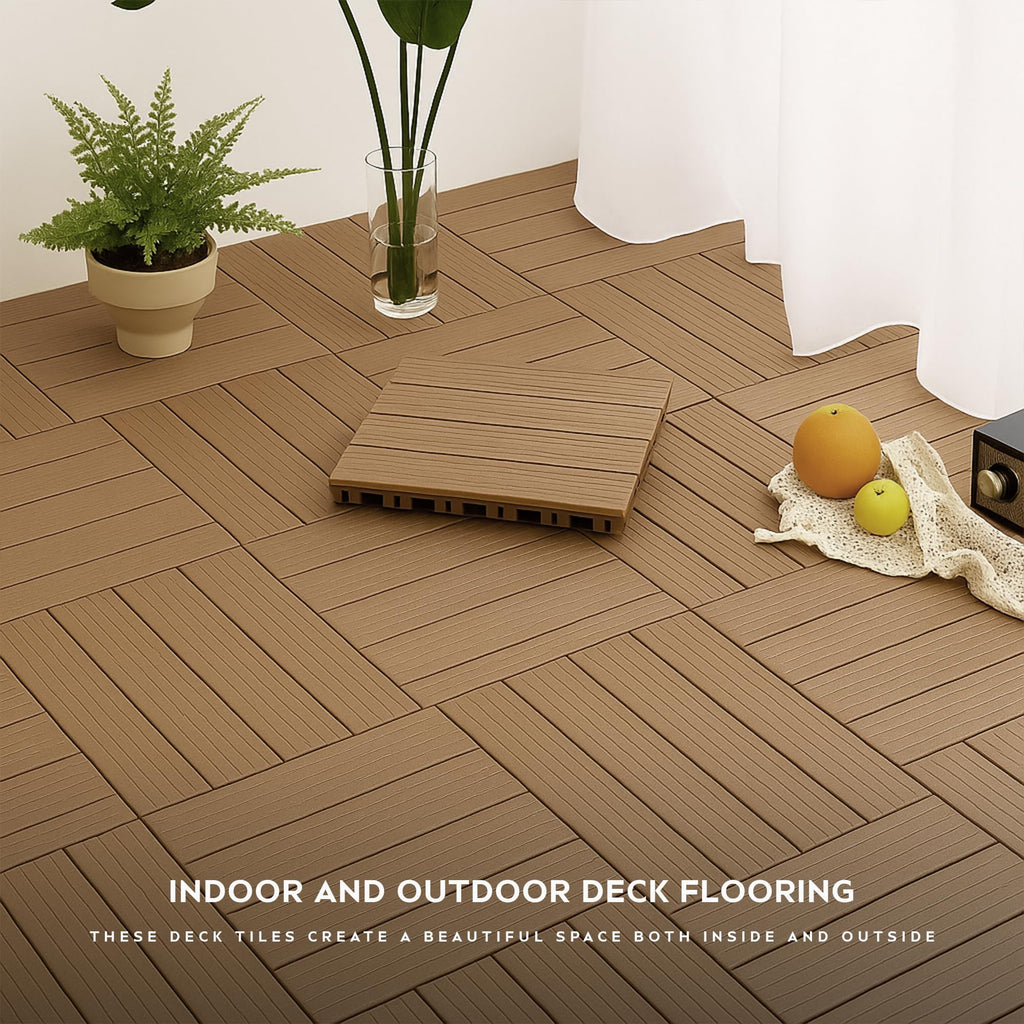 Decking Tiles Light 30cm x 30cm ~6362