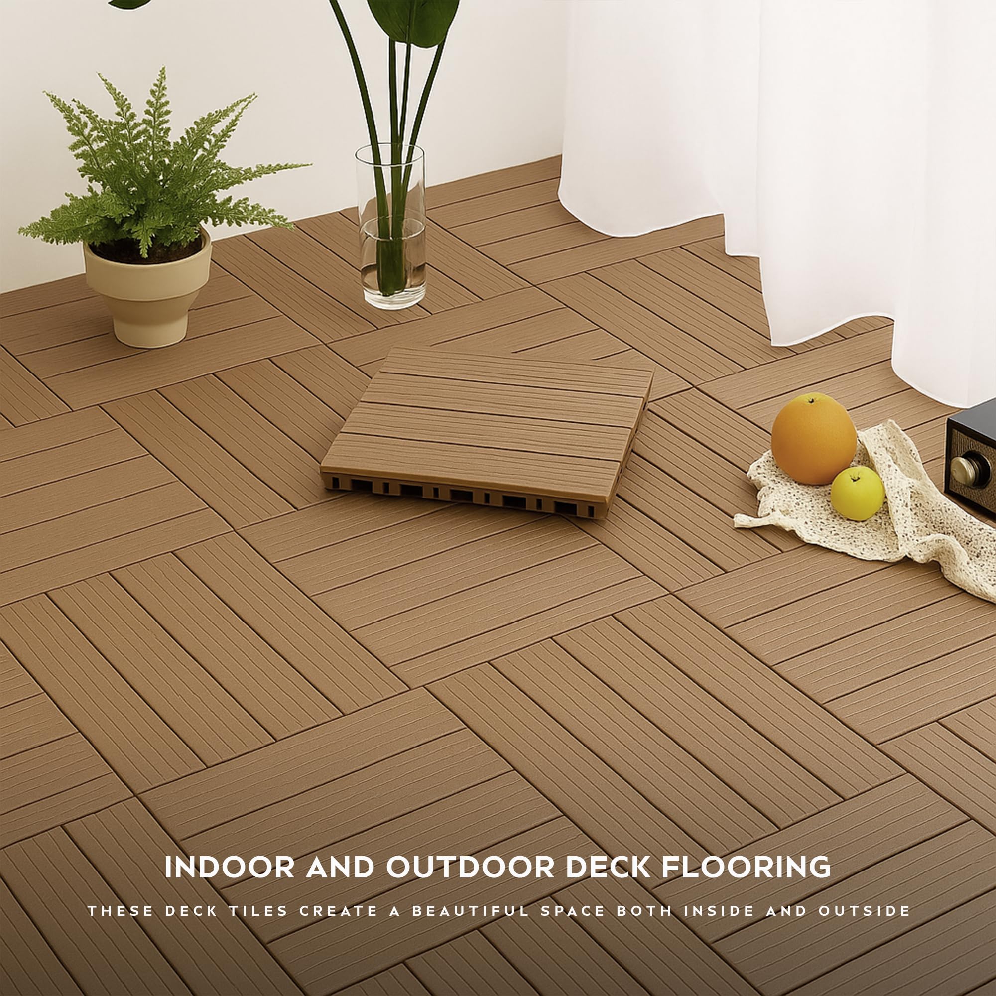 Decking Tiles Light 30cm x 30cm ~6362