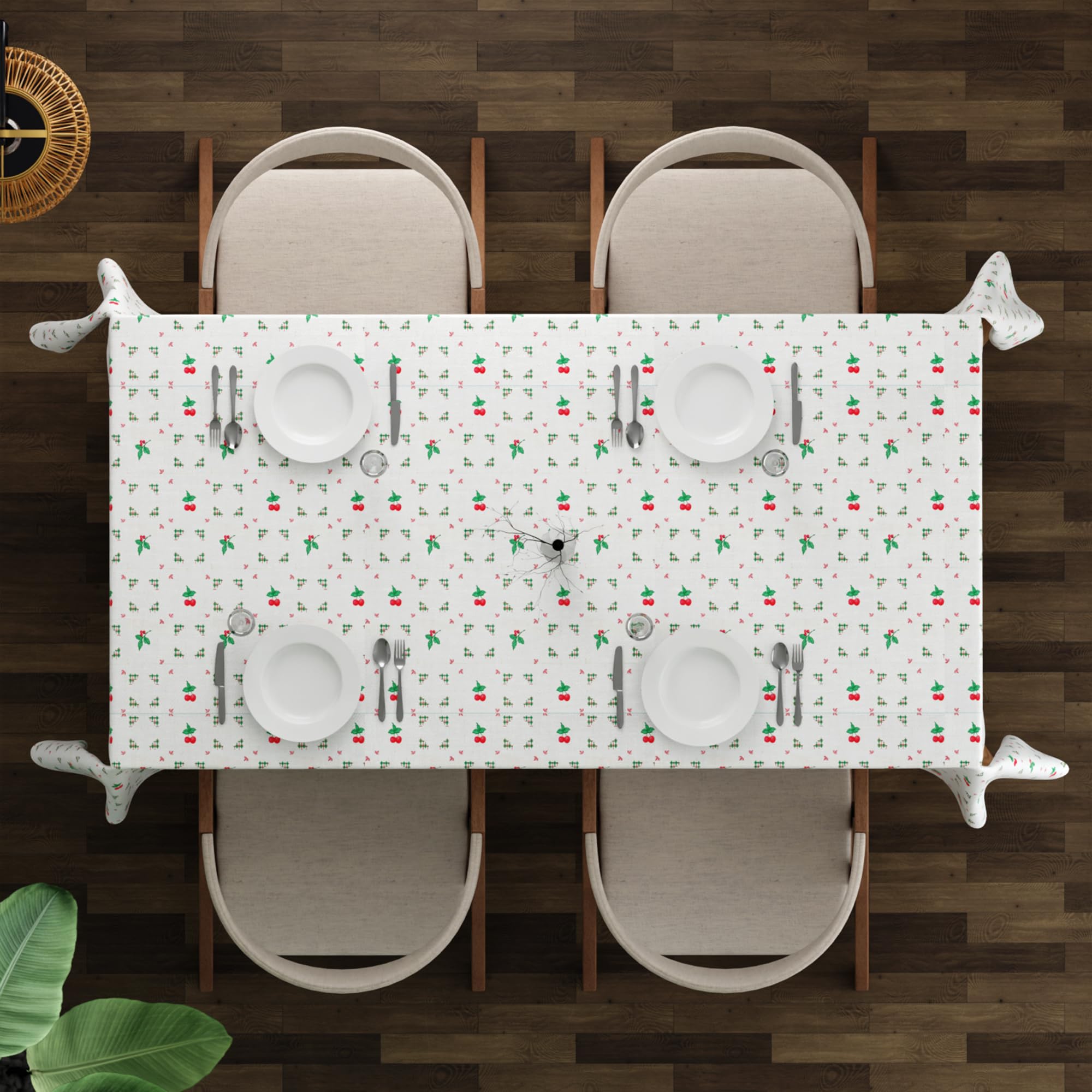 Modern Washable Square Tablecloth for Dining, Events, Parties, Indoor Outdoor Use
