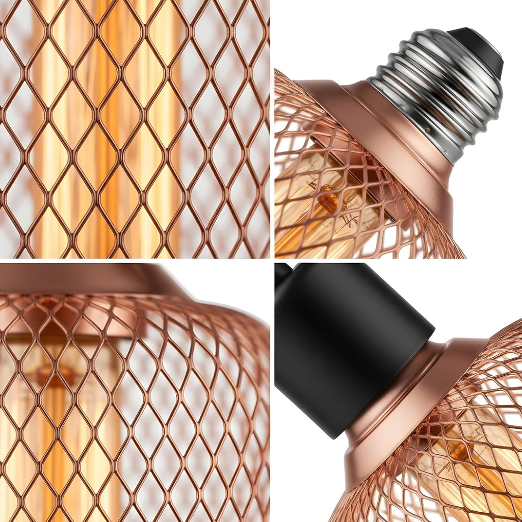 5W Deco Glow Dimmable LED Bulb, Vintage Edison Style, Black Metal Cage Filament
