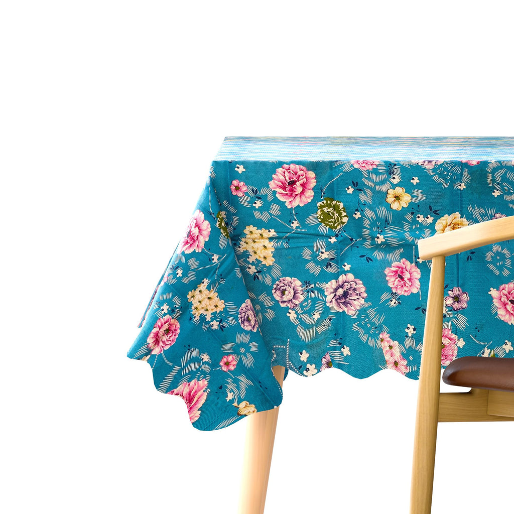 Modern Rectangular Printed Polyester Tablecloth for Dining & Decor, 59x43 Inches