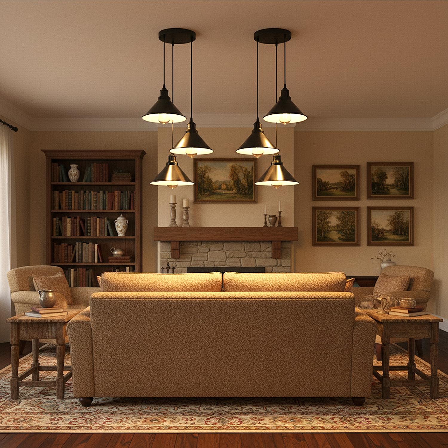Industrial Metal Cage Pendant Light, E27 Holder Vintage Ceiling Lamp
