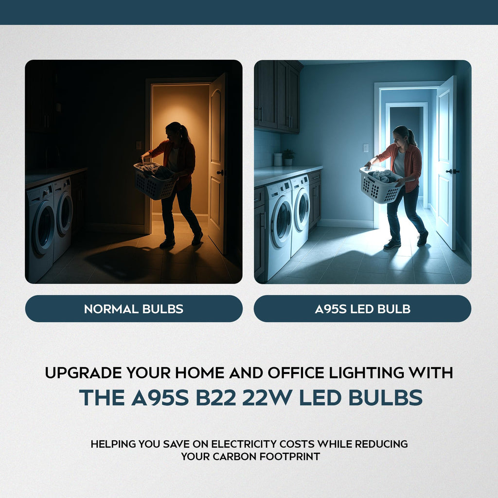 6 Pack LED E27/B22 Bulb 5W-22W Cool White 6400K Non Dimmable ~6294