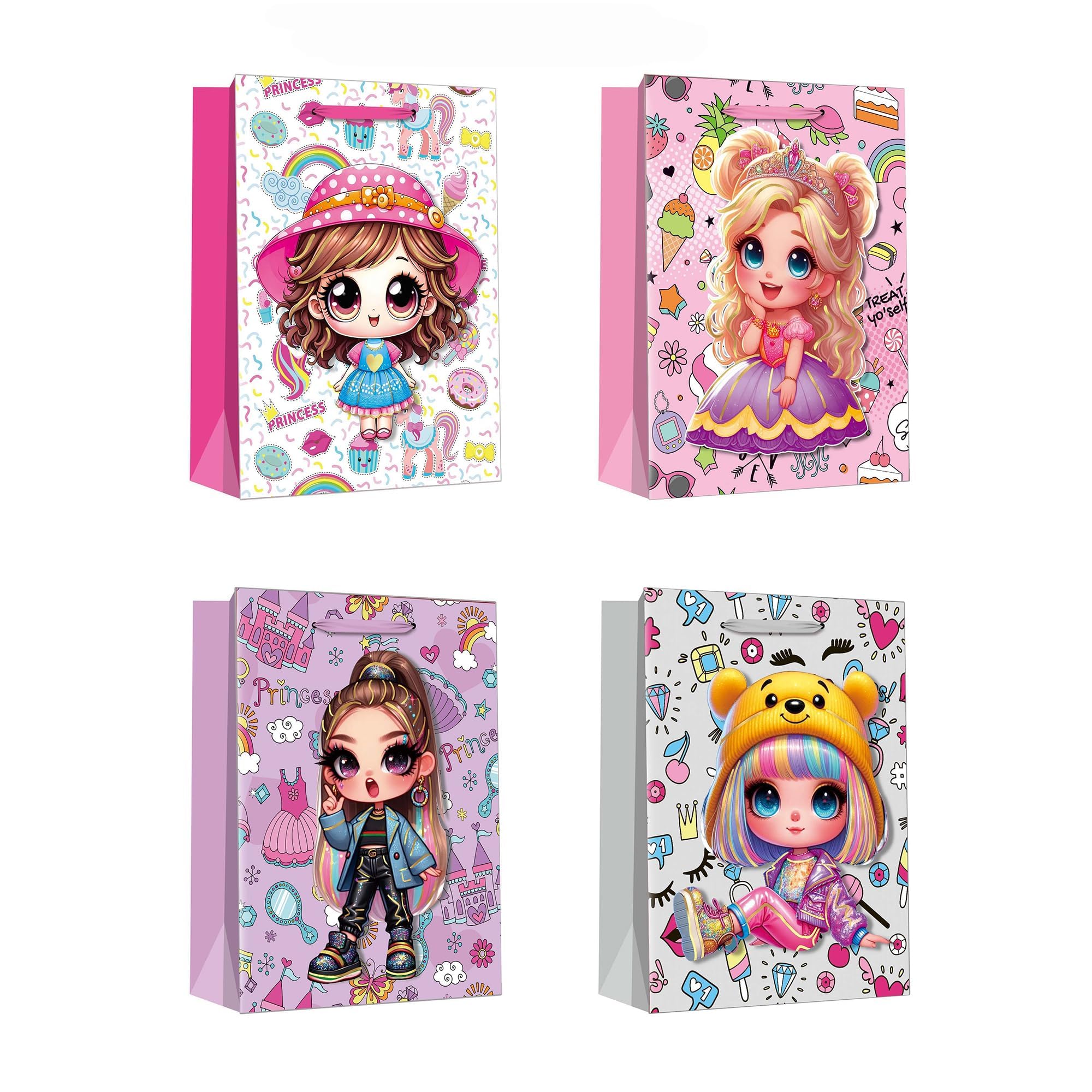 Gift Bags with Handles and Assorted Designs~6300