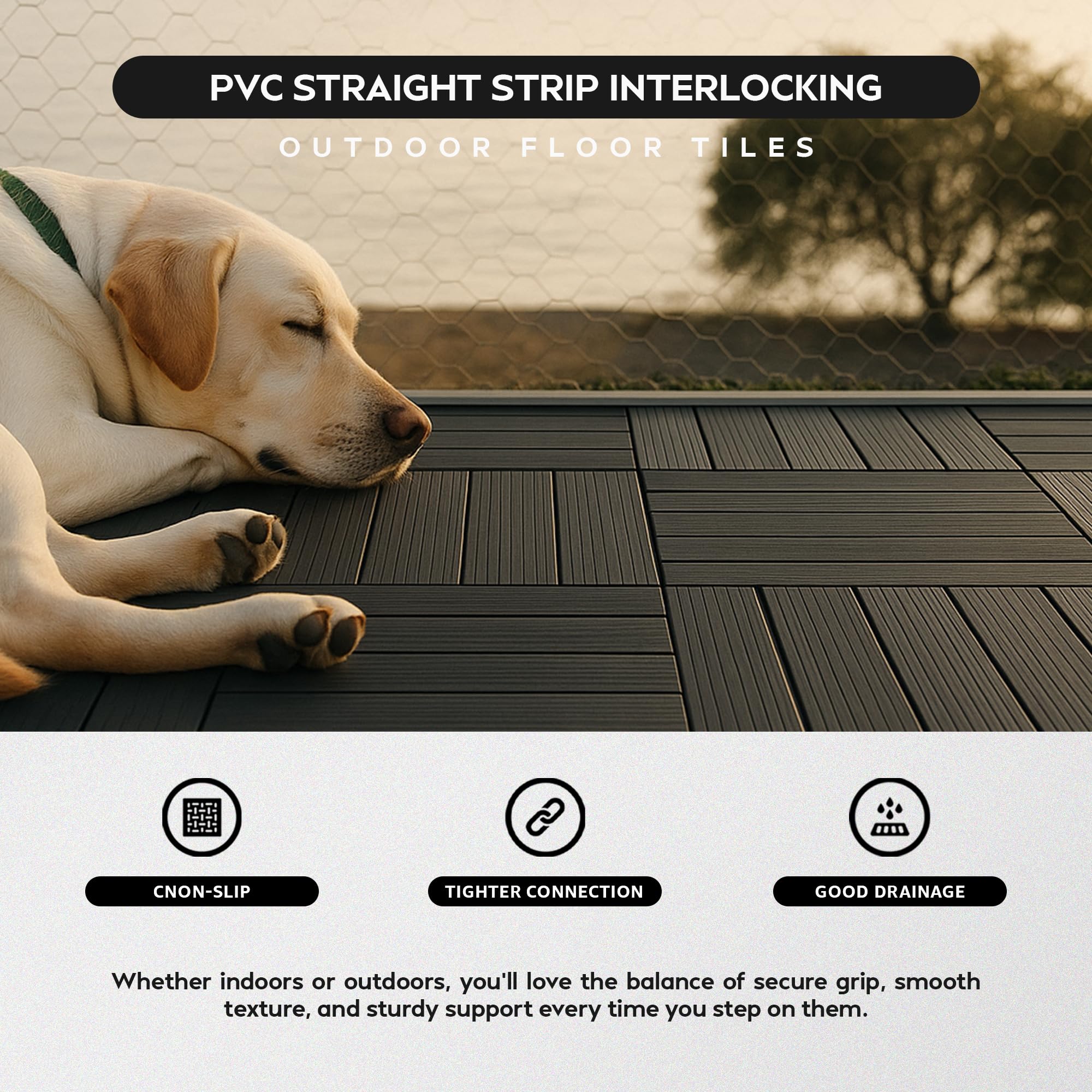 Outdoor Interlocking Deck Squares 30cm ~6363