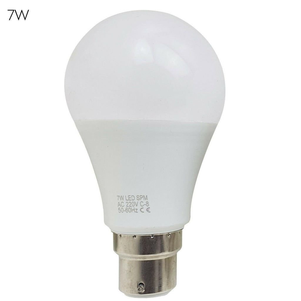 3-Pack LED GLS A60 B22 Bayonet Light Bulbs Cool White Energy Efficient