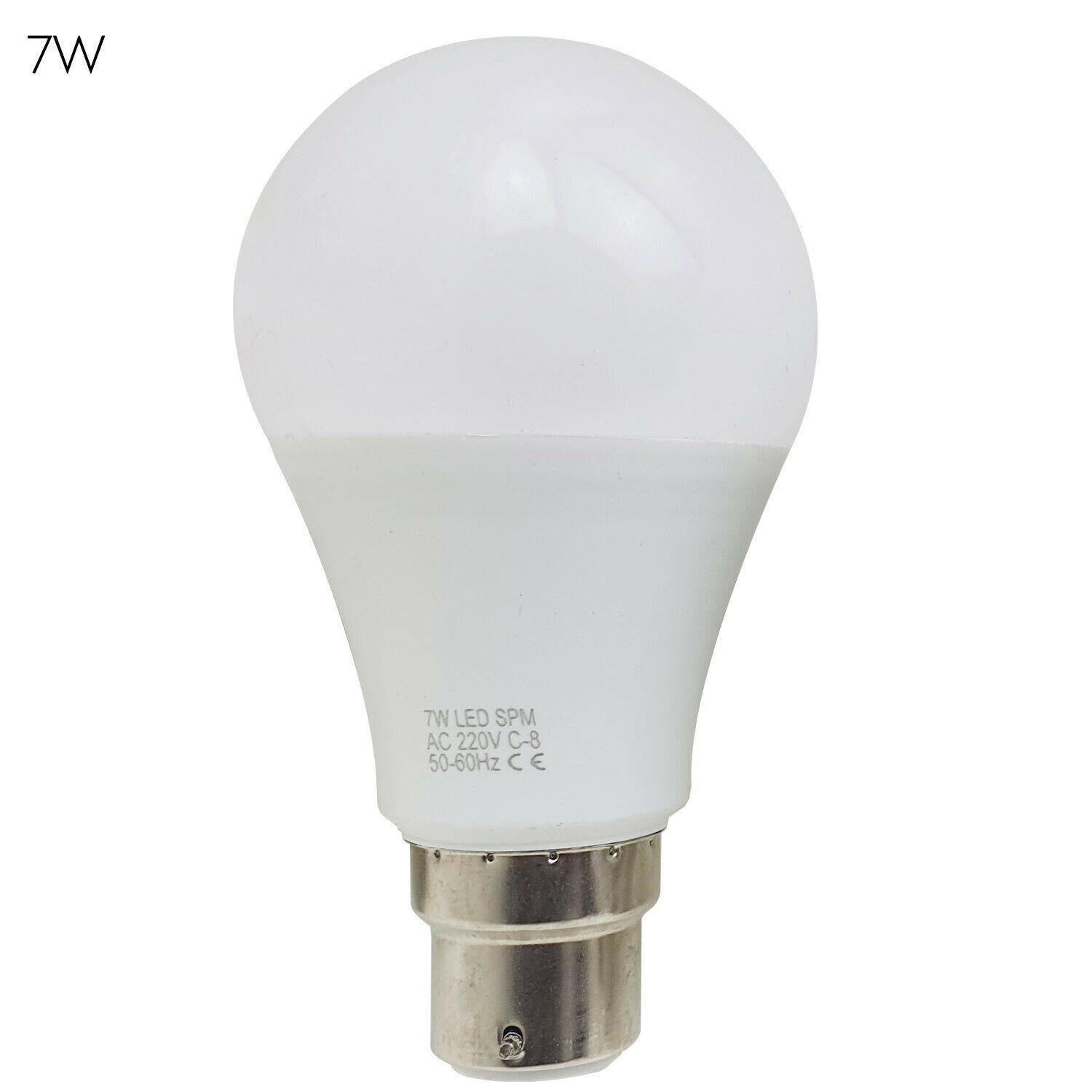 3-Pack LED GLS A60 B22 Bayonet Light Bulbs Cool White Energy Efficient