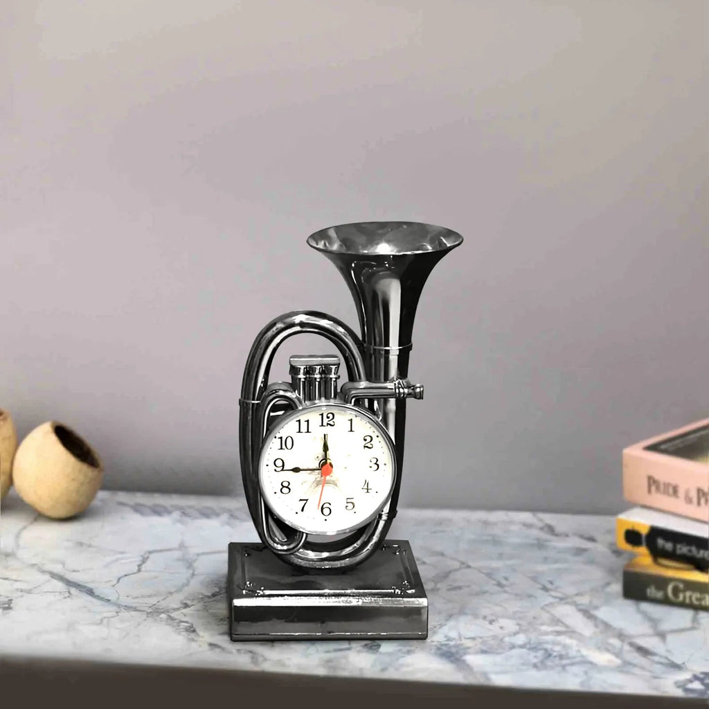 Stylish Trumpet Shape Table Alarm Clock for Bedroom, Home, and Heavy Sleepers