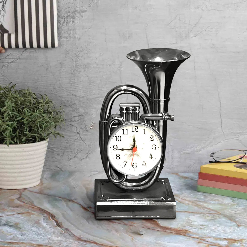 Stylish Trumpet Shape Table Alarm Clock for Bedroom, Home, and Heavy Sleepers