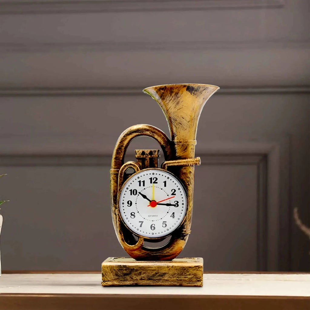Stylish Trumpet Shape Table Alarm Clock for Bedroom, Home, and Heavy Sleepers