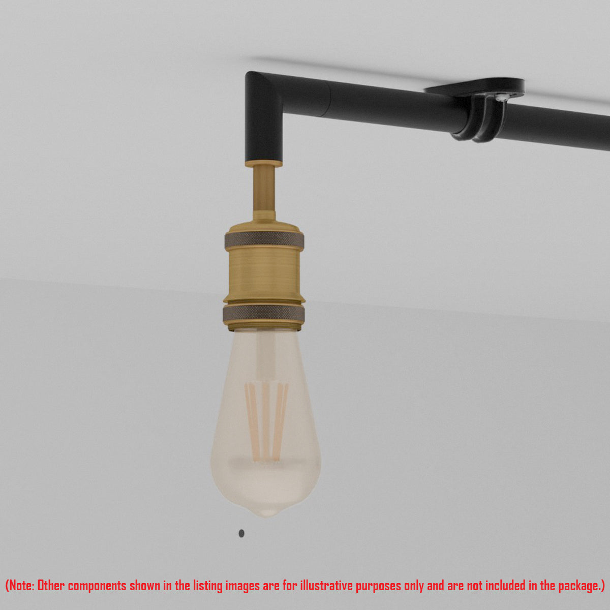 Adjustable Metal Conduit L & T Connectors E27 Arm Holder Lighting Kit