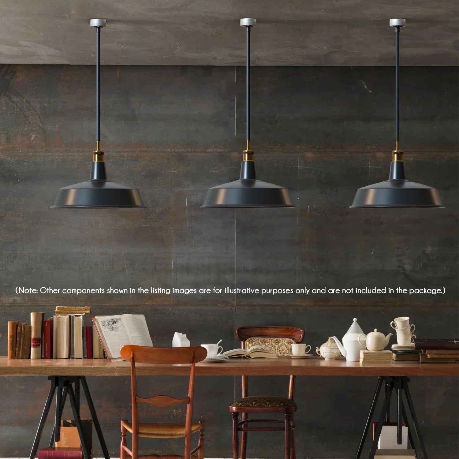 Black Metal Ceiling E27 Conduit Pendant Light Kit -5647