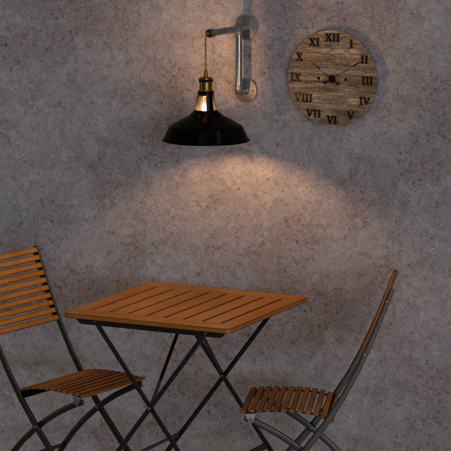 Industrial Wall Light Metal Barn Shade DIY Mount Kit ~ 6118