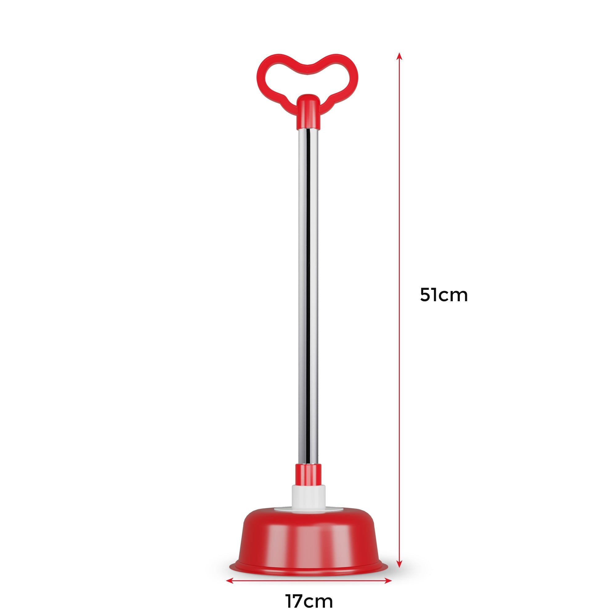 Heavy Duty Vacuum Rubber Toilet Plunger with Ergonomic Durable Handle