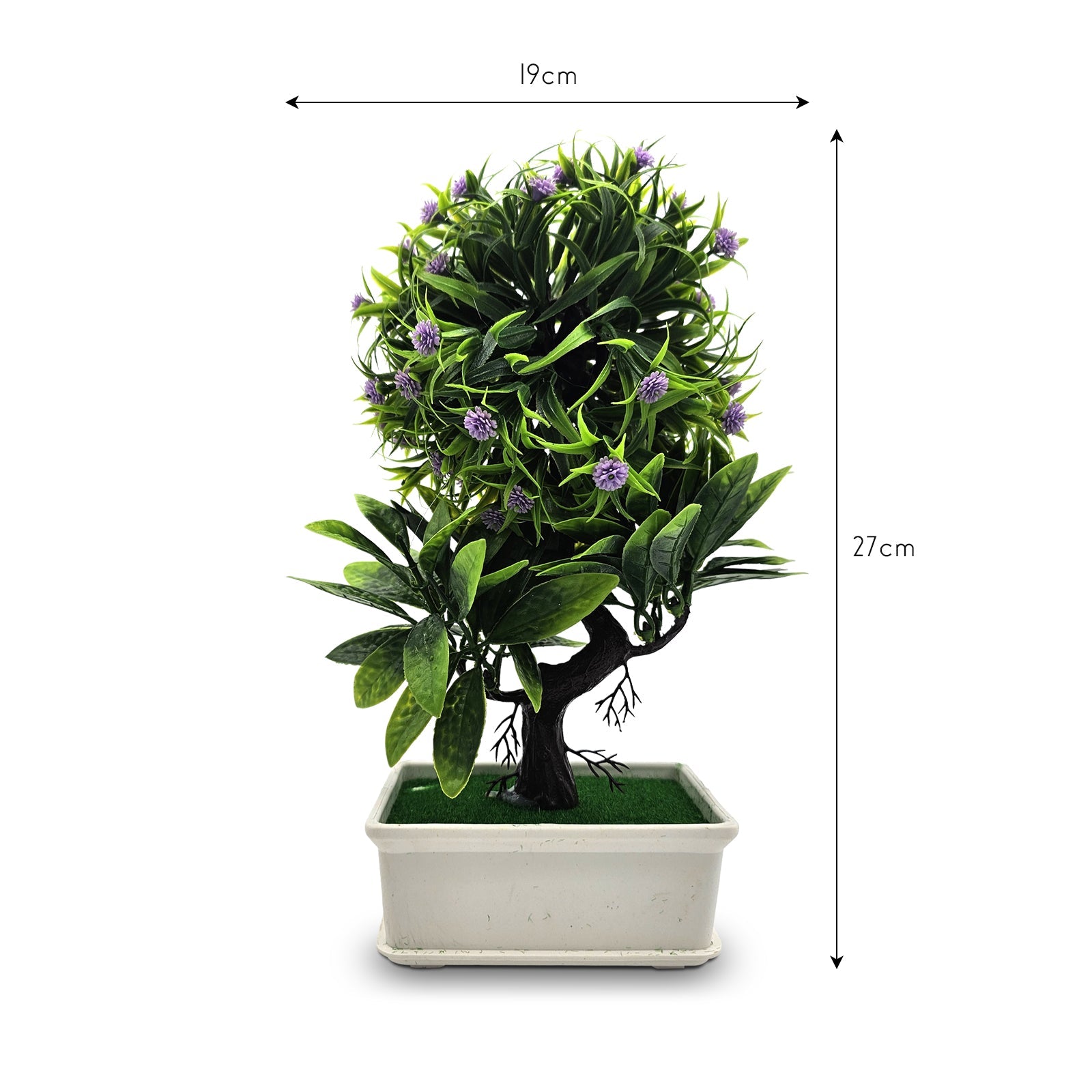 Lifelike Artificial Bonsai Small Tree with Decorative Flowers for Effortless Home Decor