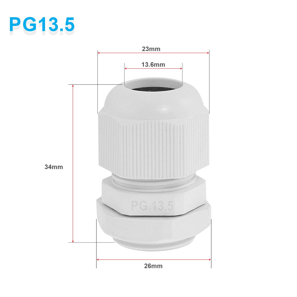 Durable IP68 Waterproof Nylon Plastic Gland Wire Cable Connector for Outdoor Electrical Wiring