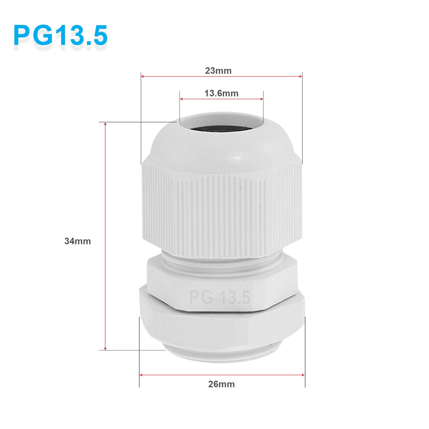 Durable IP68 Waterproof Nylon Plastic Gland Wire Cable Connector for Outdoor Electrical Wiring