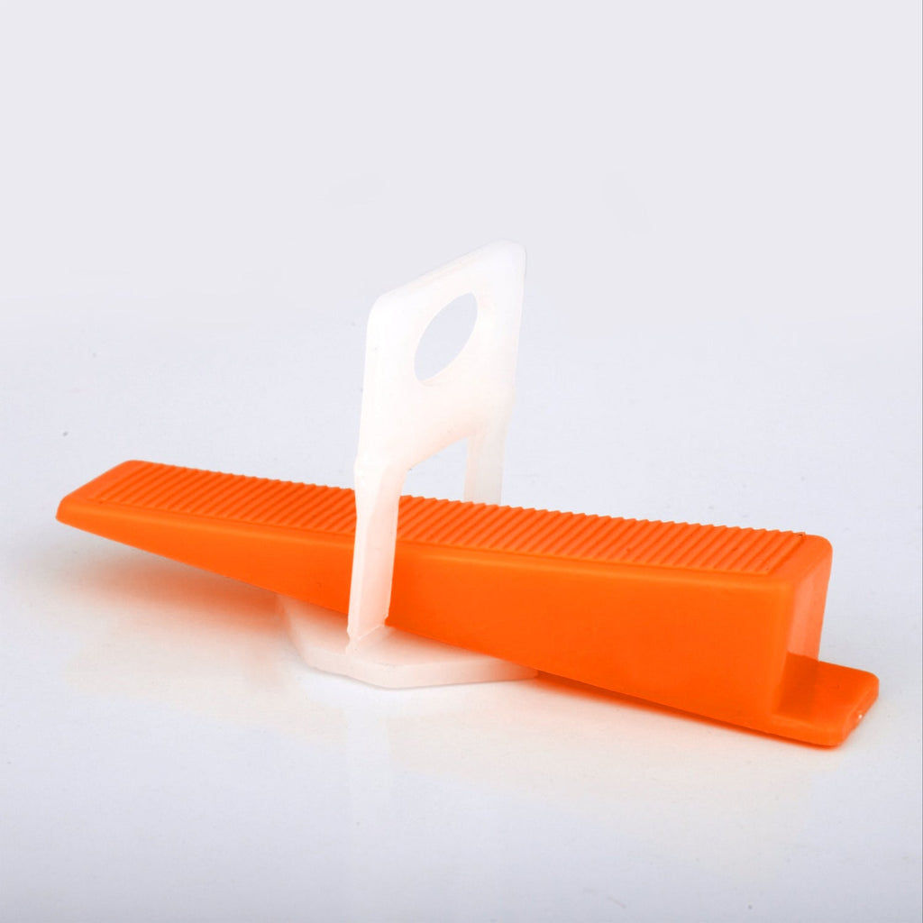 100 Reusable Tile Leveling Wedges Spacers for Flawless Floor & Wall Tiling