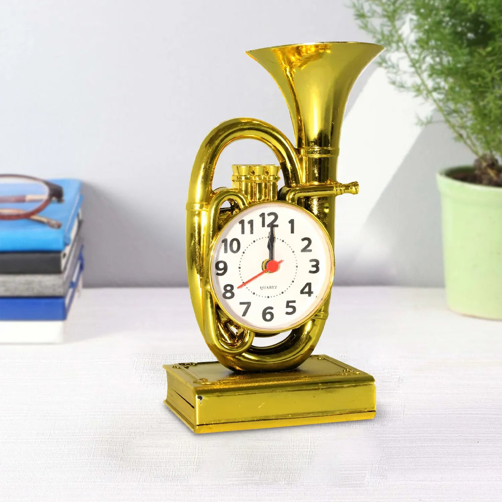 Stylish Trumpet Shape Table Alarm Clock for Bedroom, Home, and Heavy Sleepers