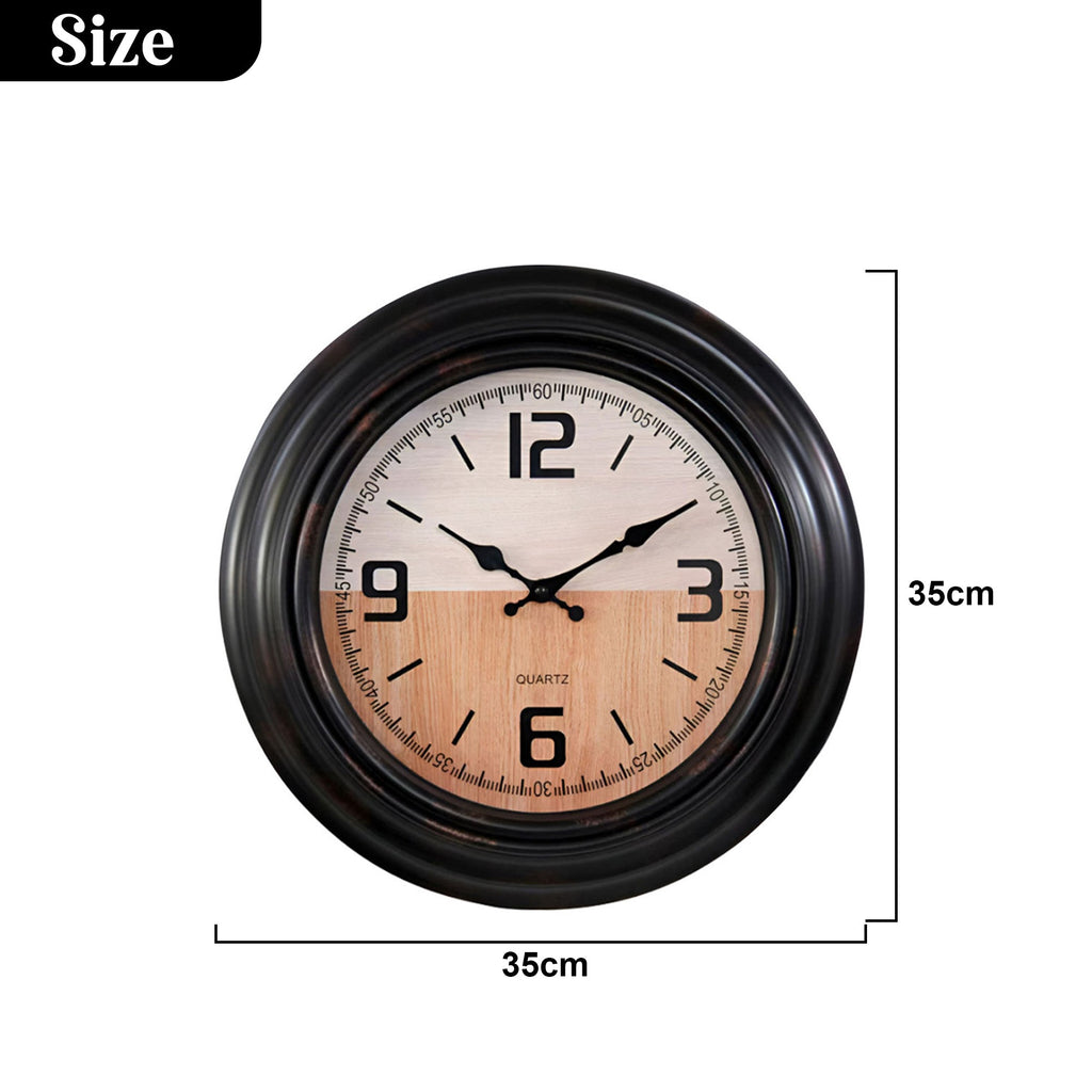 Black Round Vintage Large Wall Clocks for Living Room ~ 5154
